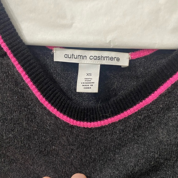 Autumn Cashmere Grey, Pink, and Black Sweater - Picture 3 of 6